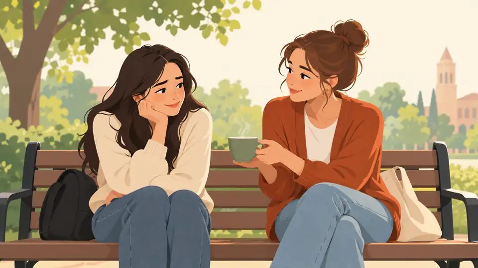 Two friends resolving a misunderstanding